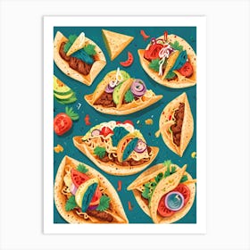 Mexican Tacos Art Print