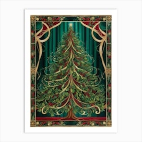 Christmas Tree 33 Style William Morris Art Print