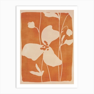 Abstract Minimal Flowers Art Print