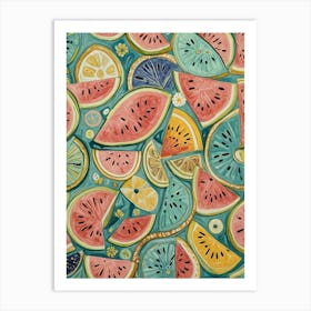 Watermelon Slices Art Print