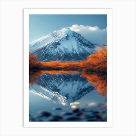 Mountain Reflected In Water Art Print