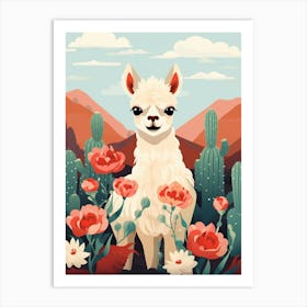 Baby Animal Illustration  Alpaca 6 Art Print