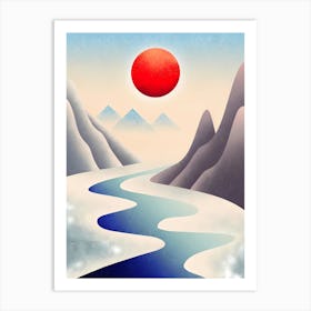 Sunrise In The Mountains 2 Art Print