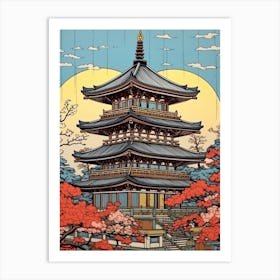 Senso Ji Temple, Japan Vintage Travel Art 1 Art Print