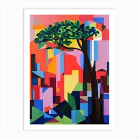 Bay Laurel Tree Cubist 1 Art Print