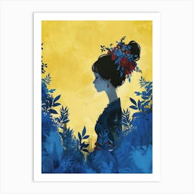 Girl In The Forest Art Print