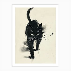 Black Cat Canvas Print 5 Art Print