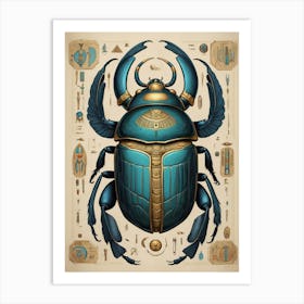 Egyptian Scarab Art Print 0 2 Art Print