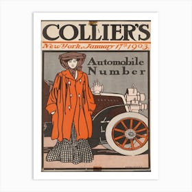 Collier's Automobile Number, New York, January 17th, 1903, Edward Penfield Art Print