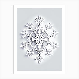 Irregular Snowflakes, Snowflakes, Marker Art 1 Art Print