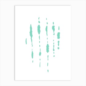 Abstract Green Stripes – Minimalist Modern Art Art Print