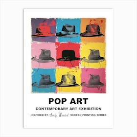 Poster Hats Pop Art 4 Art Print