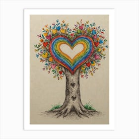 Heart Tree 8 Art Print