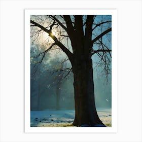 Bare Tree In The Snow Art Print