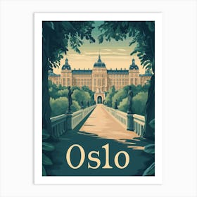 Aihrgdesign A Classic 1960s Travel Poster For Oslo 3 Art Print