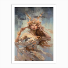 Athena Surreal Mythical Painting 4 Art Print