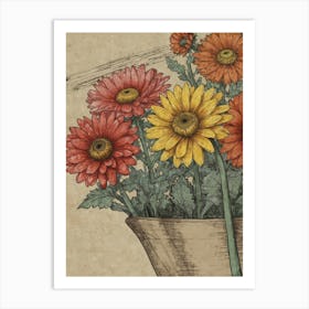 Gerber Daisies 2 Art Print