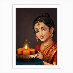 Happy Diwali Art Print