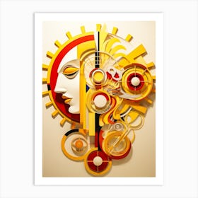 Abstract Illustration Of A Woman And The Cosmos 23 Art Print