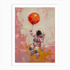 Astronaut With Balloon 1 Art Print