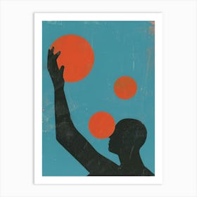 Silhouette Of A Man 2 Art Print