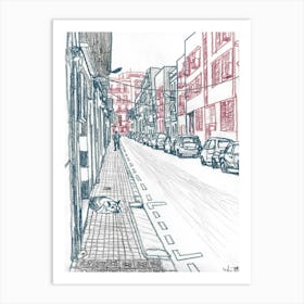 Dog Taking A Nap Art Print