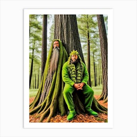 Two Men In A Forest Art Print