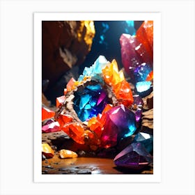 Colorful Crystals 2 Art Print