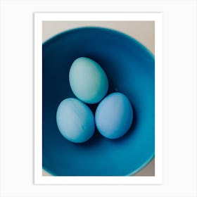 Easter Eggs In A Blue Bowl Art Print