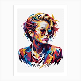 Myley Cyrus 03 Portrait Music Icon Style WPAP Pop Art Art Print