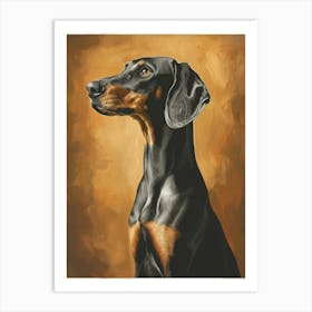 Doberman Pinscher. Generated AI. Art Print 2 Poster