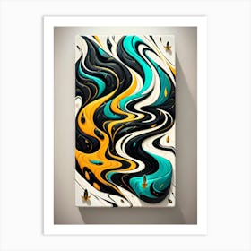 Abstract Swirl Painting 3 Art Print