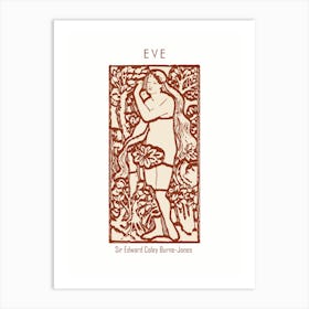 Line Art Minimalist – Eve – Sir Edward Burne–Jones – Classic Painting 1 Art Print