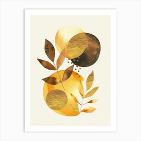 Golden Leaves 27 Art Print