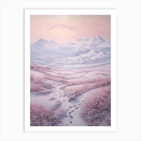 Dreamy Winter Painting Denali National Park United States 4 Art Print