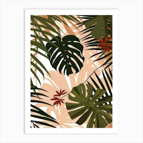 Tropical Leaves Background 4 Art Print