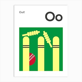 Cricket Out Art Print