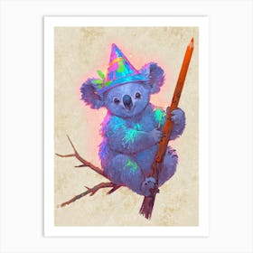 Default Draw Me A Koala With A Wizards Hat Casting Eucalyptus 2 Art Print