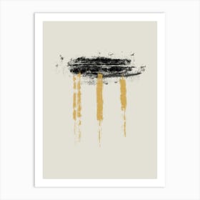 Black And Yellow Painting Art Print