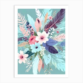 Powder Blue Blossom Art Print