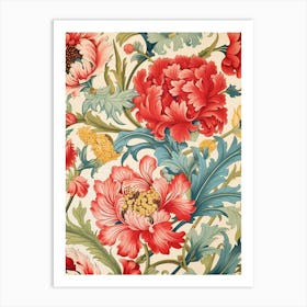 Floral Wallpaper 262 Art Print