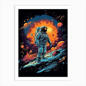 Astronaut In Space 16 Art Print