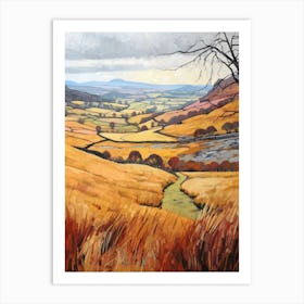 Autumn National Park Painting Brecon Beacons National Park Wales 4 Art Print