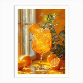 Apricot Cocktail 1 Art Print