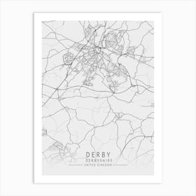 Derby City Map Art Print