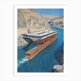 Riverboat On The River Art Print