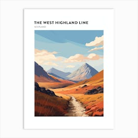 The West Highland Line Scotland 14 Hiking Trail Landscape Poster Art Print