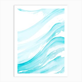 Blue Ocean Wave Watercolor Vertical Composition 58 Art Print