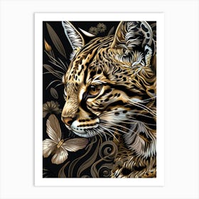 Lynx Illustration 2 Art Print