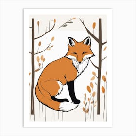 Fox In The Woods Art Print